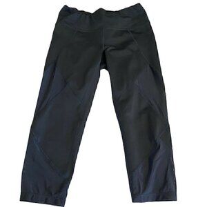 Athleta Womens Blue Crop Mesh Legging Pants Size S